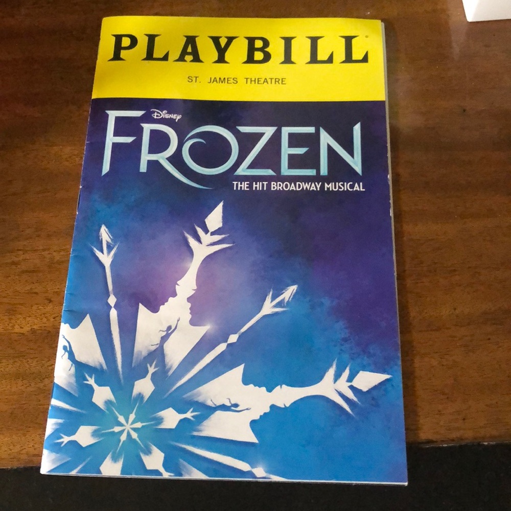 Frozen the musical Broadway Playbill Program